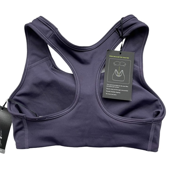 Nike Swoosh Dri-Fit Racerback Sports Bra Medium Support Padded NWT - Picture 3 of 8